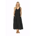 thumbnail image 3 of Women's Air Flow V Neck Tiered Maxi Dress with Pockets Casual Loose Fit Dress, 3 of 5