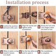 thumbnail image 5 of Metal Locking Hasp 2 Pieces Buckle Locking Hasp Metal Lock Hasp Door Bolt Latch Buckle With Padlock And Key For Garage Doors, Wooden Crates, 5 of 5