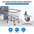 thumbnail image 3 of DEXTRUS Rolling Laundry Cart with 360° Swivel Brake Casters, Anti Rust Coating Steel Frame with Galvanized Finish, 3 of 7