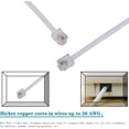 thumbnail image 3 of Cable de extensión para teléfono LanSensu de 30 m con conector RJ11, color blanco, 3 of 8