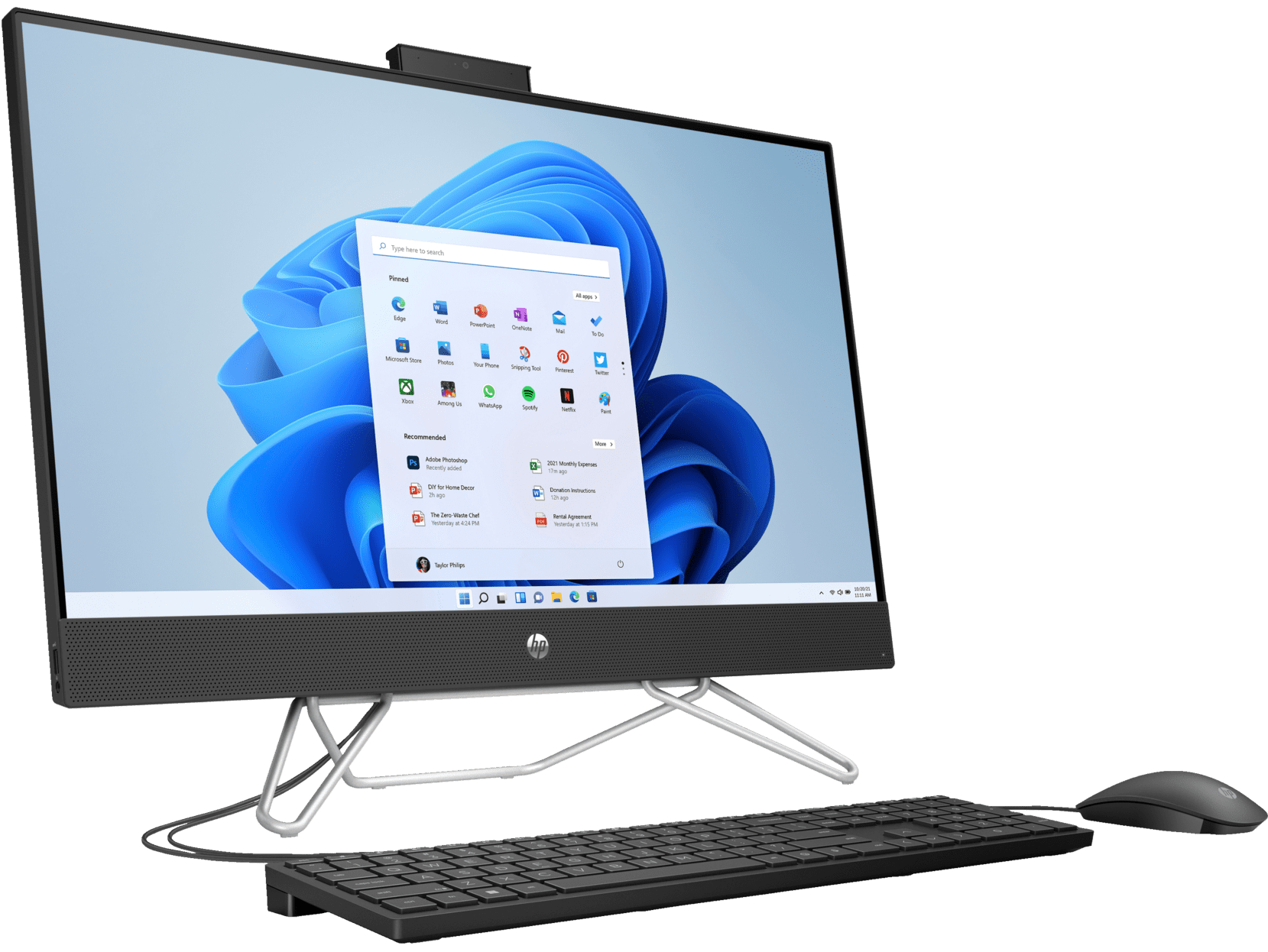 HP Essential All-in-One Computer 27" FHD AMD Ryzen 5, 8 GB; 1 TB HDD ; 256 GB