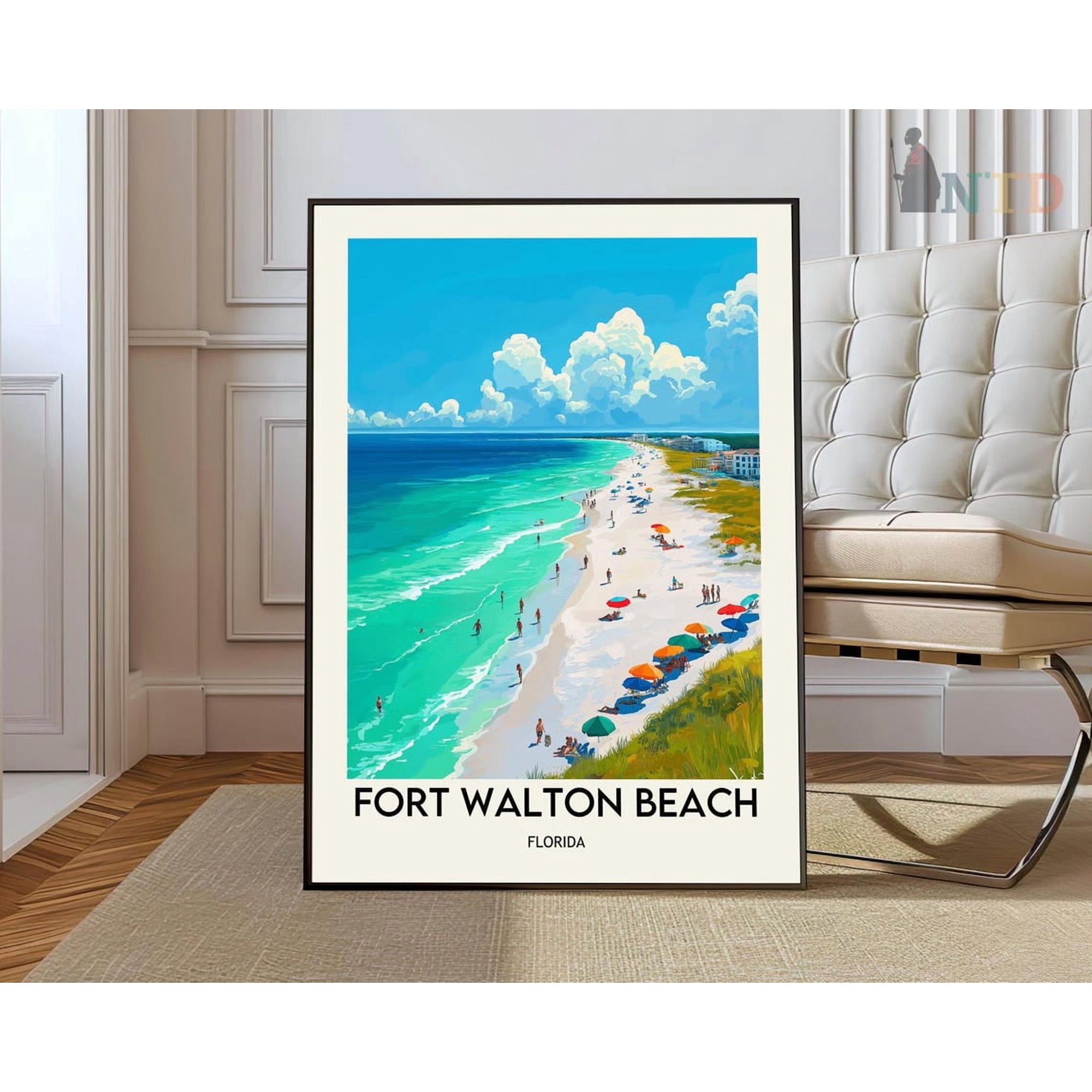 Fort Lauderdale Florida Cityscape Travel Photo Poster , Poster Print Only