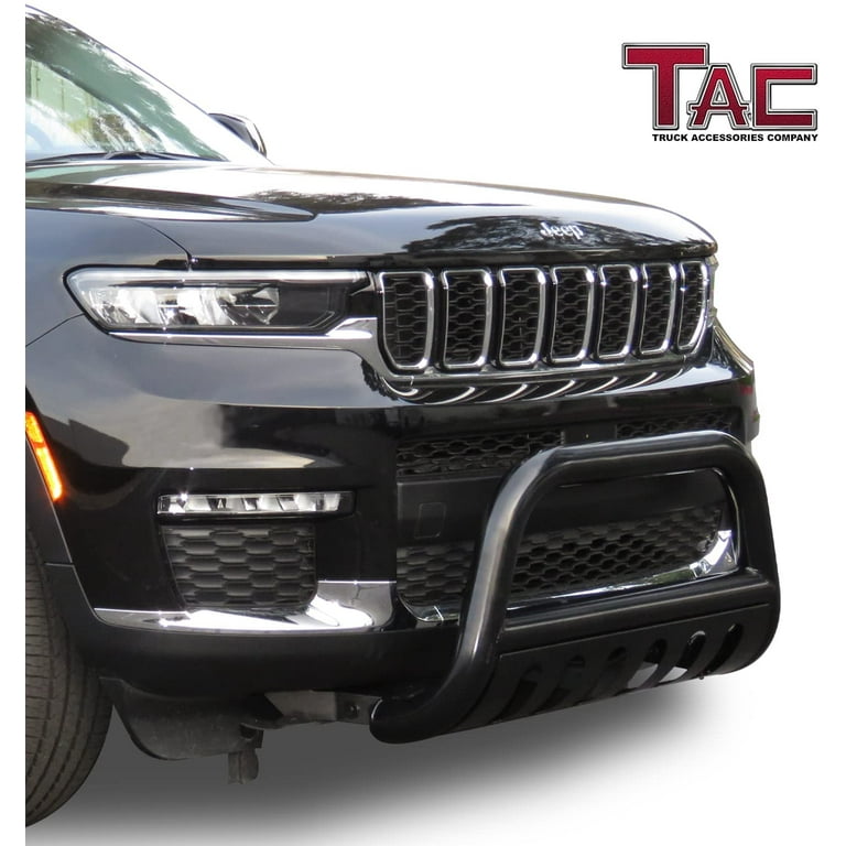 Tac Bull Bar Fit 2021 2024 Jeep Grand Cherokee L 2022 2024 Grand Cherokee 2022 2024 Grand Cherokee 4xe SUV 3 Black Front Bumper Grille Guard