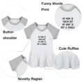 thumbnail image 2 of My Mom Is Taken My Aunt Is Hot Single Funny Dresses For Baby, Newborn Babies Skirts, Infant Princess Dress, 0-24M Kids Graphic Clothes (Gray Raglan Dresses, 12-18 Months), 2 of 5