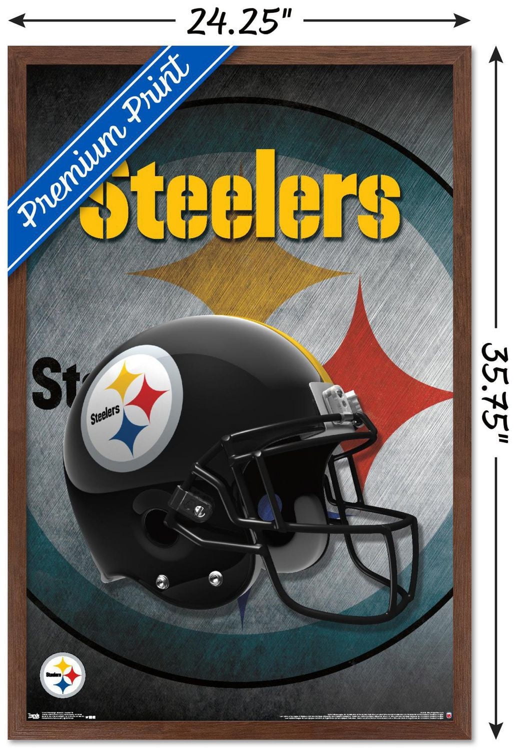 NFL Pittsburgh Steelers - Helmet 16 Wall Poster, 22.375" x 34"