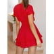 thumbnail image 2 of Vestido PRETTYGARDEN 2025 Rojo con Cuello en V y Manga Corta Talla M, 2 of 5