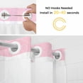 thumbnail image 5 of Summer Starfish Pink No Hook Shower Curtain Waterproof, Bathroom Curtains with Snap in Liners and See Through Top Window, Beach Coral Conch Coastal Hotel Style Bathtub Curtains Shower 36"Wx72"L, 5 of 8