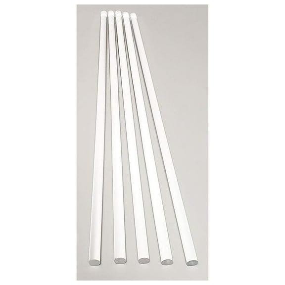 5 Pcs 5/16” Diameter x 36” Long Clear Acrylic Plexiglass Plastic Rod - .3125" Dia - 8mm