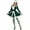 j5-Green, variant on Christmas Elf Costume For Women Holiday Party Solid Color Fuzzy Dress Up Clothes 4 Piece Set,S-XXXL