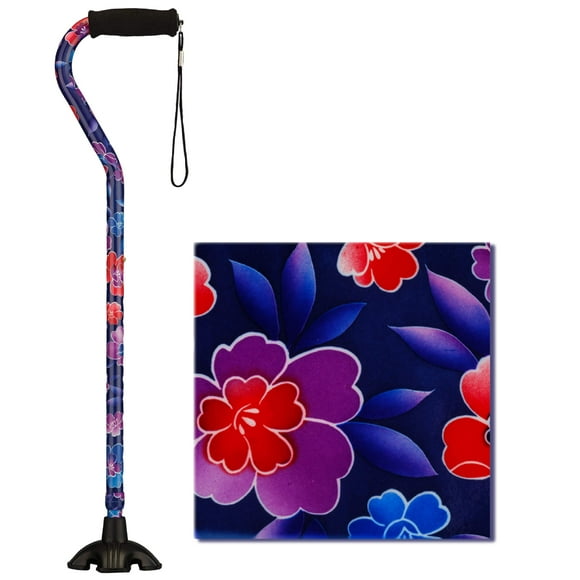 Bastón de caña de azúcar NOVA con cuatro puntas y correa de transporte, independiente, diseño de flores de Maui
