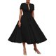 thumbnail image 1 of Gibobby Vestido largo de playa de verano para mujer Vestido a informal de verano para mujer, sin mangas, con tirantes halter, vestido bohemio fluido(Negro,CH), 1 of 5