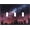 Forest Starry Night Sky Galaxy, variant on Coral Starfish Shells Seashell 4 Gang Quad Rocker Light Switch Cover Plate Decorative Electric Faceplate Switchplate Living Room Bedroom Decorate Jumbo Screwless