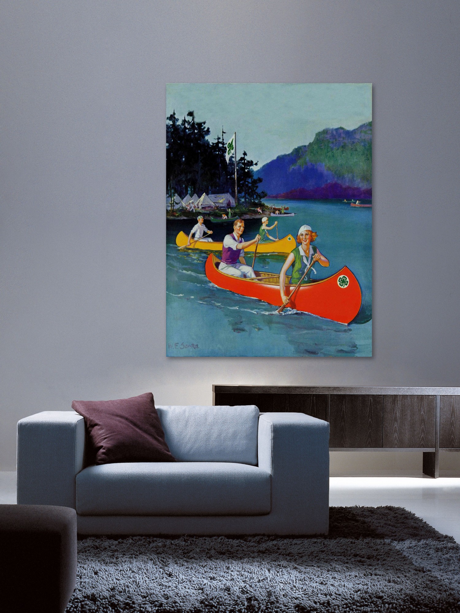 Marmont Hill Four-H Camp by W.F. Soare Painting Print on Canvas