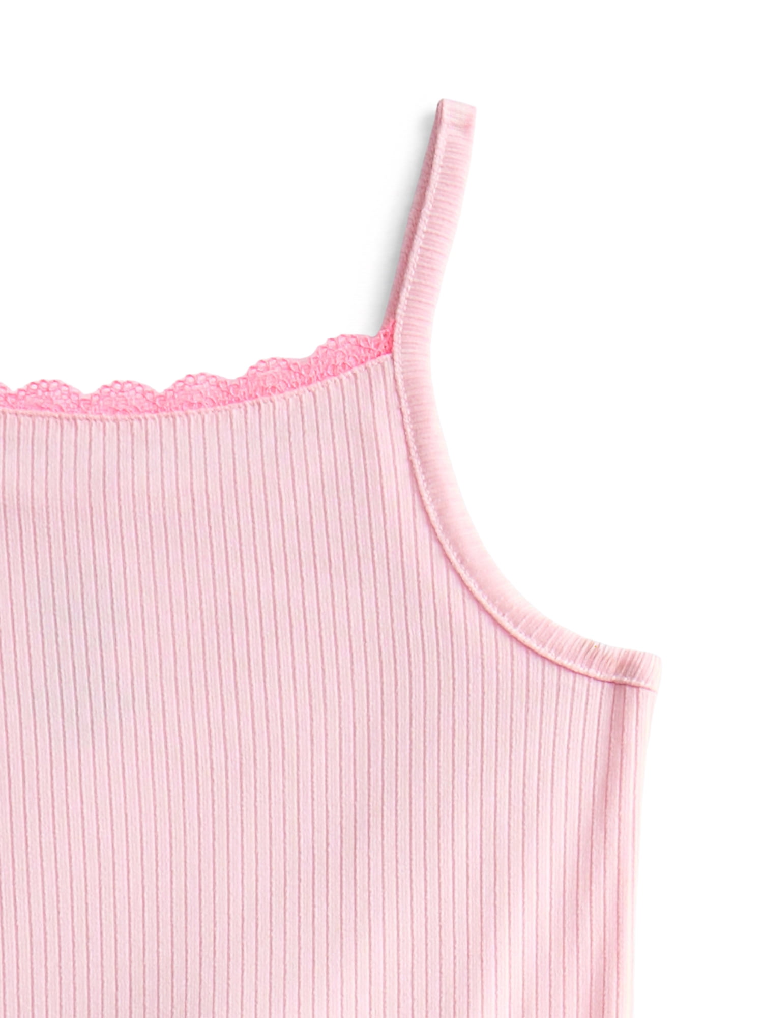 Wonder Nation Girls Tank Tops and Pants Sleep Set, 3-Piece, Sizes 4-18
