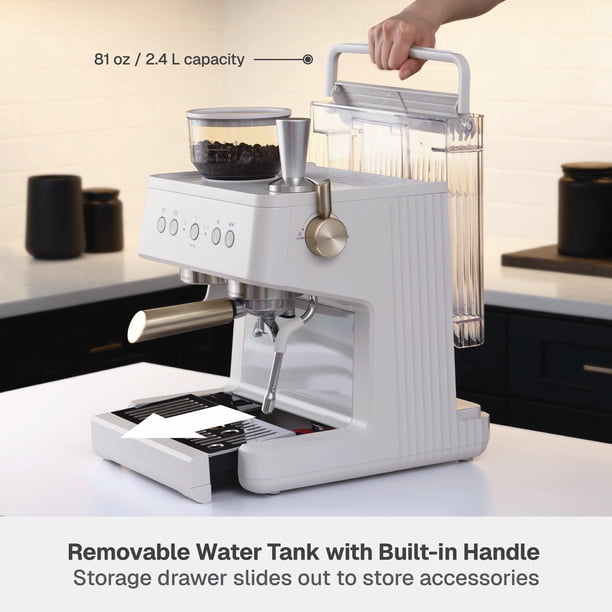 【アゲート】 ドゥルージー　ムーン シェイプ スタンド付き Free Shipping! Thyme & Table Espresso Machine, Sand White with
