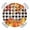 Black White Orange, variant on White Burlap Texture Round Tablecloth for 45-54 Inch Tables, Fitted Table Cover with Elastic Edge, Farmhouse Vintage White Waterproof Outdoor Table Cloth Protector for Patio Garden Dinner Picnic