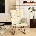 thumbnail image 4 of Glider Rocking Chair for Nursery, Teddy Fabric Soft Upholstered Glider Rocker Armchair with High Backrest Accent Chairs for Nursery, Living Room, Bedroom (Brown), 4 of 6