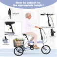 thumbnail image 2 of 14" Folding Adult Tricycle, 3-Wheel Bike with Rear Basket,Blue, 2 of 9
