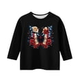 thumbnail image 4 of Spazoro Toddler Girls 3/4 Sleeve Shirts, Graphic Print Spring and Fall Round Neck Casual Fashionable Tops for Girls Black Size 5-6T, 4 of 4