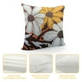 thumbnail image 4 of COMIO  Brown Floral Queen Pillow Cases Graffiti Flower Decorative Pillowcases Envelope Closure End Abstract Sunflower Botanical Print Pillow Covers Soft Comfy, 4 of 5