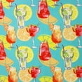 thumbnail image 2 of Berkshire Home 100% Polyester 54" Width Indoor/Outdoor Party Time Aqua Fabric, by the Yard., 2 of 4