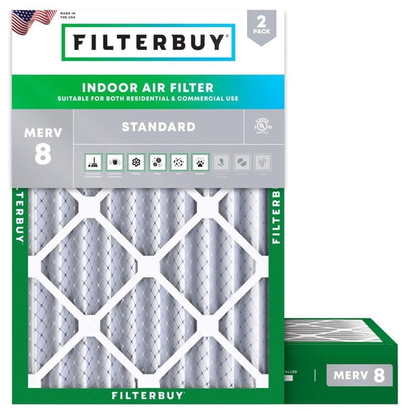 20 in. x 25 in. x 4 in. MERV 8 (FPR 5) Dust Defense Pleated HVAC AC Furnace Air Filters Replacement (2-Pack)