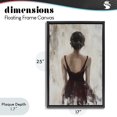 thumbnail image 4 of Stupell Industries Transitional Portrait of Woman in Burgundy Black Floating Frame Canvas Art, 17 x 25, by Petals Prints Design, 4 of 8