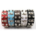 thumbnail image 4 of Punk Bracelet Studded Cool Faux Leather Bracelet Goth Bracelet with Snap Button, 4 of 10
