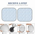 thumbnail image 6 of Daiia Gray White Floral 2PCS Car Windshield Sun Shade, Foldable Sun Shield for Car Front Window, Auto Sun Blocker Visor Protector Universal for Truck SUV Pickup-Medium, 6 of 7