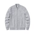 thumbnail image 6 of Men's Faux Suede Bomber Jacket Full Zip Ribbed Collar Side Pockets Casual Fall Outerwear, 6 of 8