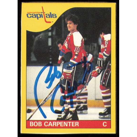 Bob Carpenter Autographed 1985-86 Topps Box Bottom Card #C Washington Capitals SKU #255091