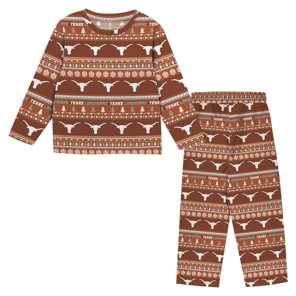 Infant & Newborn Outerstuff Texas Orange Texas Longhorns Ugly Sweater Pajama Set