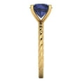 thumbnail image 3 of Clara Pucci 14K Yellow Gold 2ct BlueSapphire Solitaire Ring for Women, 3 of 8