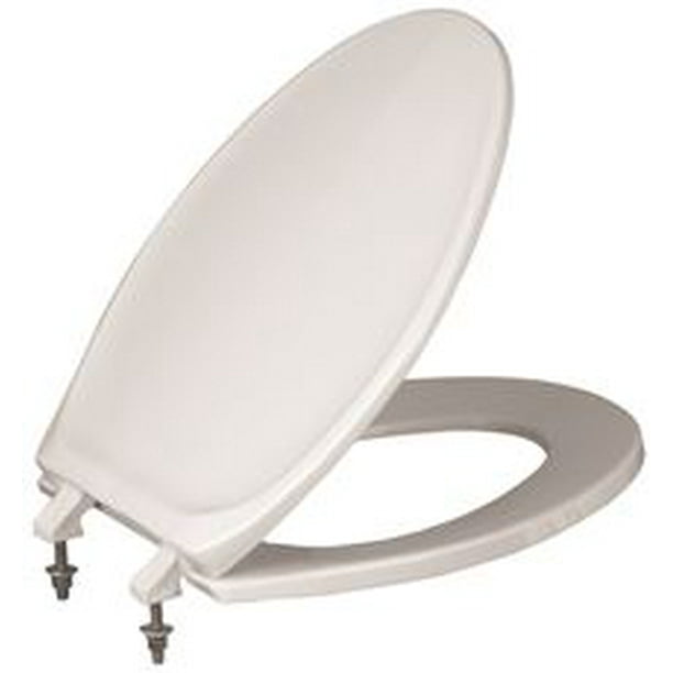Beneke Plastic Front Round Toilet Seat White - Walmart.com - Walmart.com