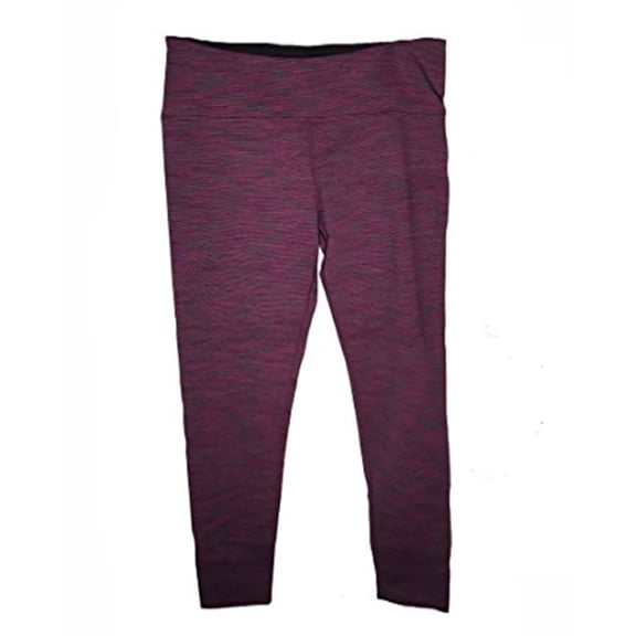 Lycra Supplex Womens Tuff Athletic Leggings, Purple Stripped, Medium