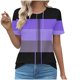 thumbnail image 2 of mfyjkho Tops Para Salir Para Mujer, Camiseta Informal De Manga Corta Con Cuello Redondo Para Mujer, De Moda, Para Primavera/Verano Tops Para Hacer Ejercicio M, 2 of 5