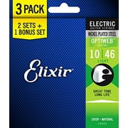 Elixir 16552 Guitar Strings,OPTIWEB Coating, 3 Pack, Light (.010-.046)