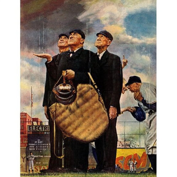 Marmont Hill Bottom of the Sixth by Norman Rockwell Painting Print on Canvas