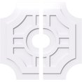 thumbnail image 1 of Ekena Millwork CMP32HS2-06000 32 in. OD x 6 in. ID Square Haus Architectural Grade PVC Contemporary Ceiling Medallion - 2 Piece, 1 of 1