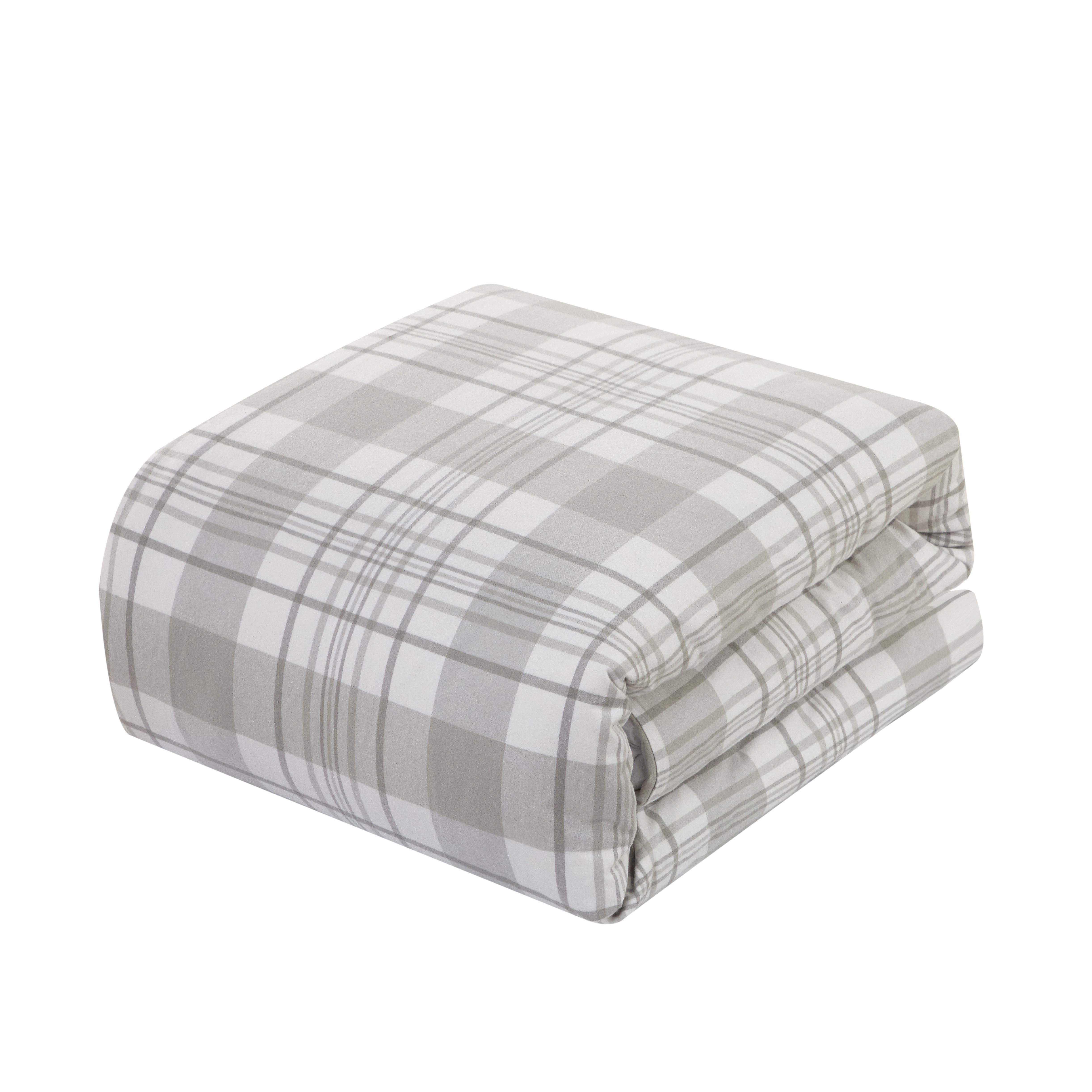 Dearfoams Super Soft 3-Piece Plaid 100% Polyester Fill Comforter Set, King