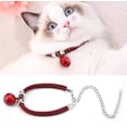 thumbnail image 2 of Collier Réglable pour Chat, Collier pour Animaux de Compagnie Collier en Nylon avec Chaîne d'Extension avec Cloche pour Petits Chiens et Animaux de Compagnie, Rouge, 2 of 9