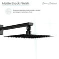 thumbnail image 5 of Concorde Single-Handle 1 Spray 8" Wall Mounted Fixed Shower Head in Matte Black (Valve Included), 5 of 8