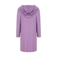 thumbnail image 4 of Womens Upf 50+ Cover-Up Dress Beach Spf Sun Protection Long Sleeve Shirts Dress Lightweight Athletic Uv Hoodie Purple Xl, 4 of 6