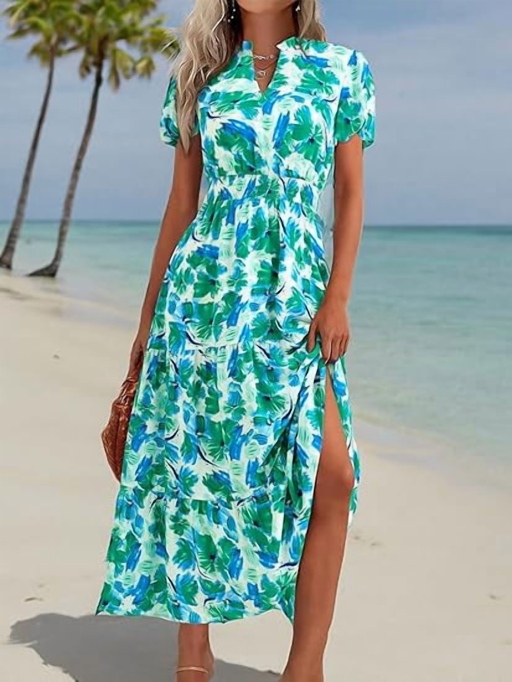 PRETTYGARDEN Women's Boho Maxi Dress, Floral photo 8