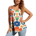 thumbnail image 2 of Fewfanhot Women's Tops, Tees & Blouses Summer Tank Tops 2026 Pleated Square Neck Loose Fit Casual Flowy Tunic Elegant Flowy Summer Shirt For Ladies, 2 of 7