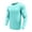 Cyan, variant on Mens Long Sleeve UPF 50+ Sun Protection T-Shirt Quick Dry Slim Fit Lightweight Outdoor Running Gym Casual Athletic Top
