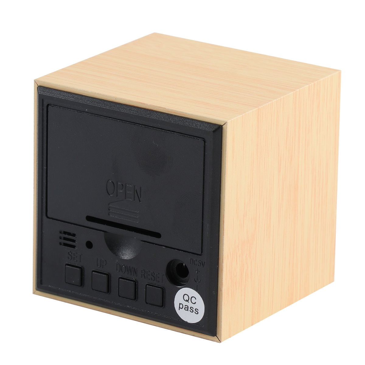 PBPBOX Light Yellow USB Charging LED Digital Alarm Clock with Modern Design