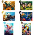 thumbnail image 1 of Puzzle de 24 piezas para personas mayores, piezas grandes, paquete de 6 colibríes, 1 of 7