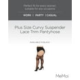 thumbnail image 2 of MeMoi Plus Size Curvy Suspender Lace Trim Pantyhose - Womens - Female, 5X/6X, Black, 2 of 12