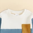 thumbnail image 7 of Xudanell Baby Outfits Boy Fall 6 12 18 24 Months Boy Clothes Contrast Color Trendy Sweatshirt Trousers Suit, 7 of 7
